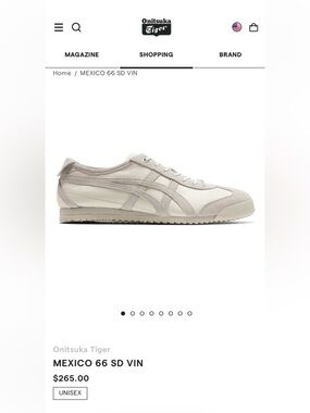 Onitsuka Tiger by Asics Men’s Cream/Tan Mexico 66 Inspired Sneaker